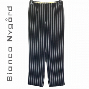 BIANCA Nygard Petite black/white striped dress pants size 10